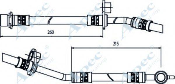 APEC BRAKING HOS4078 Тормозной шланг