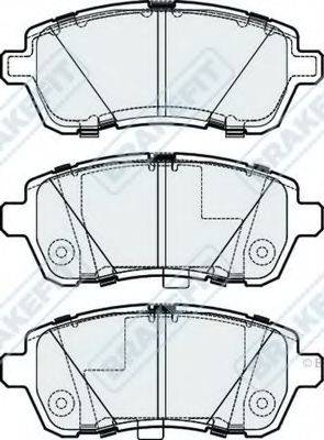 APEC BRAKING PD3283 Комплект тормозных колодок, дисковый тормоз