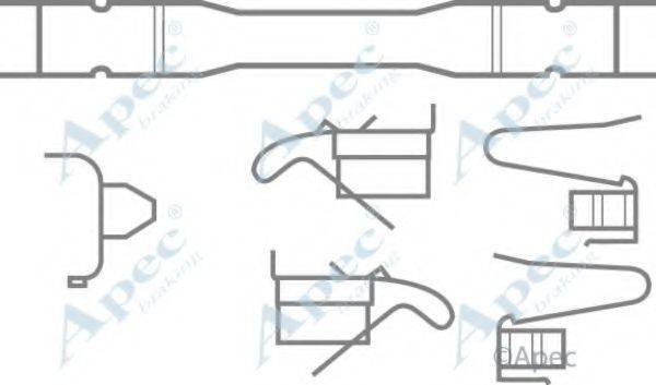 APEC BRAKING KIT505 Комплектующие, тормозные колодки