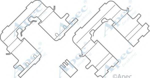 APEC BRAKING KIT591 Комплектующие, тормозные колодки