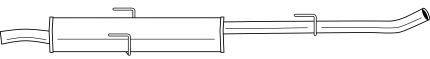 SIGAM 20466 Средний глушитель выхлопных газов