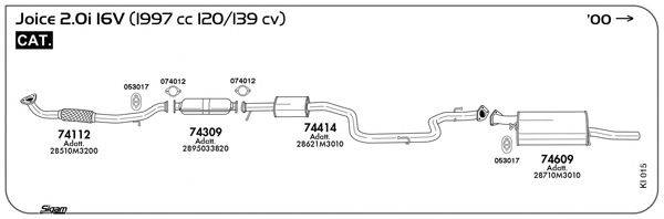 SIGAM KI015 Система выпуска ОГ