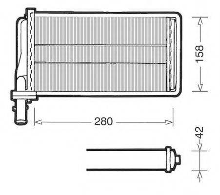 CTR 1228001 Теплообменник, отопление салона