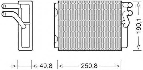 CTR 1228071 Теплообменник, отопление салона