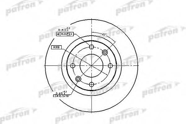 PATRON PBD1216 Тормозной диск