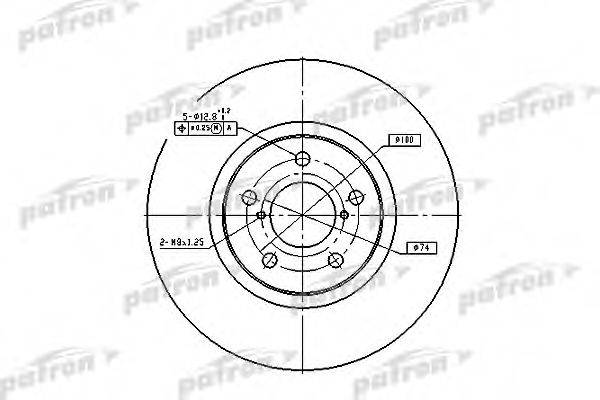 PATRON PBD1437 Тормозной диск