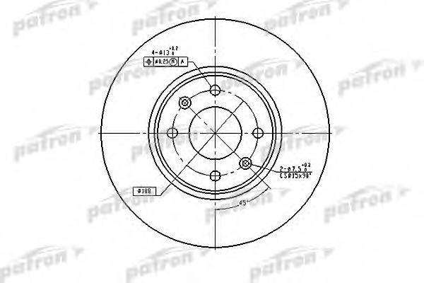 PATRON PBD4141 Тормозной диск