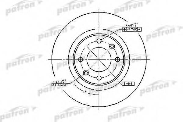 PATRON PBD4215 Тормозной диск