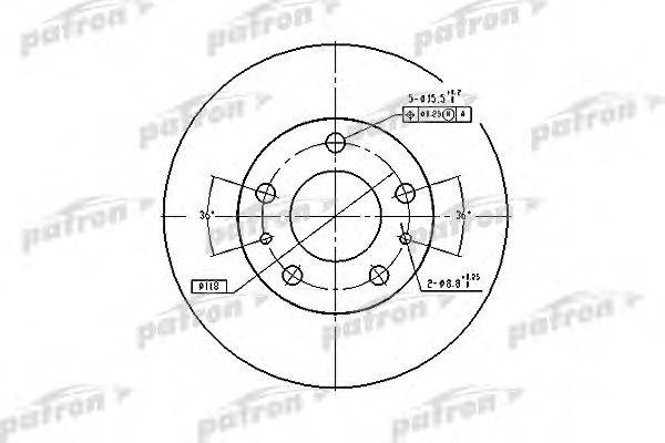 PATRON PBD7219 Тормозной диск