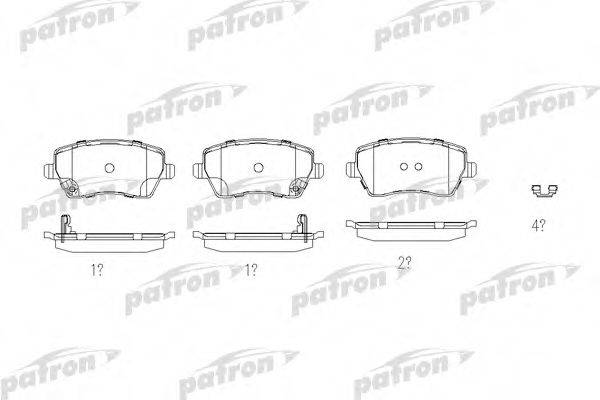 PATRON PBP4069 Комплект тормозных колодок, дисковый тормоз