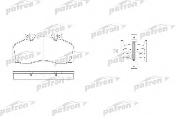 PATRON PBP501 Комплект тормозных колодок, дисковый тормоз