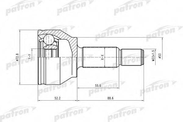 PATRON PCV1429 Шарнирный комплект, приводной вал