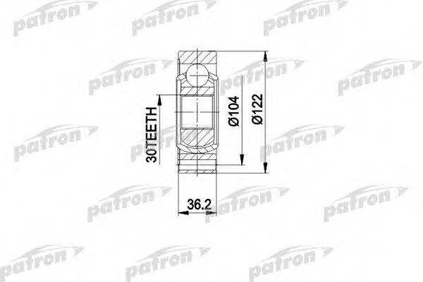 PATRON PCV3540 Шарнирный комплект, приводной вал