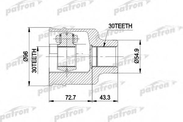 PATRON PCV5001 Шарнирный комплект, приводной вал