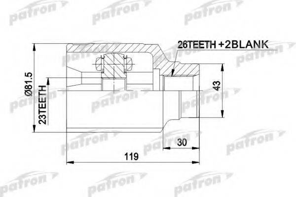PATRON PCV8301 Шарнирный комплект, приводной вал