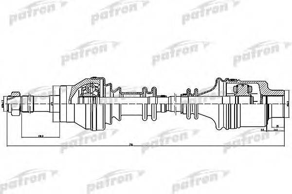 PATRON PDS0093 Приводной вал