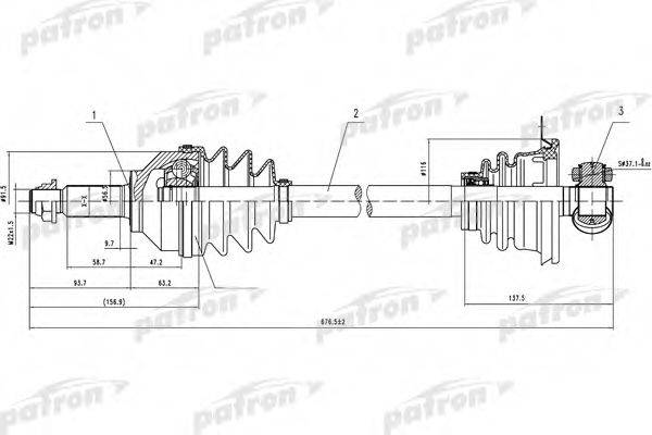PATRON PDS0196 Приводной вал