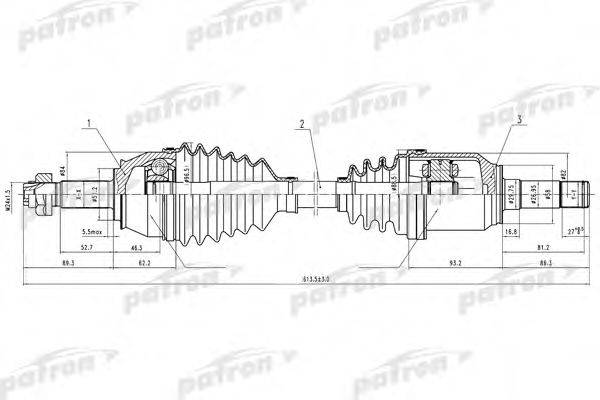 PATRON PDS0635 Приводной вал