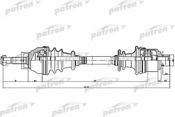 PATRON PDS1075 Приводной вал