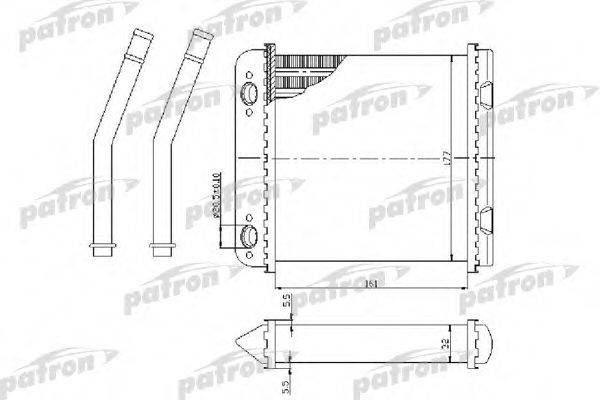 PATRON PRS2047 Теплообменник, отопление салона