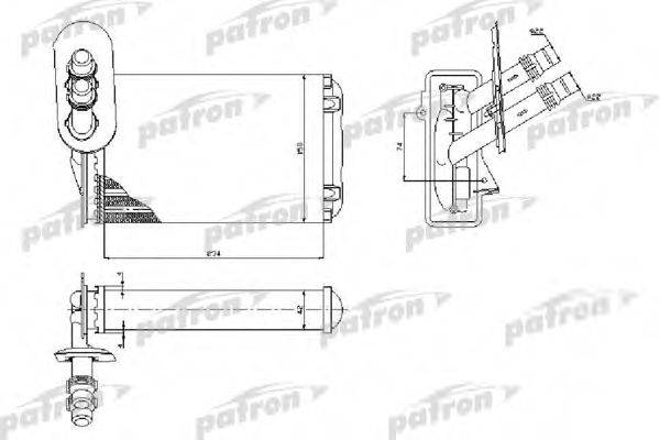 PATRON PRS2074 Теплообменник, отопление салона