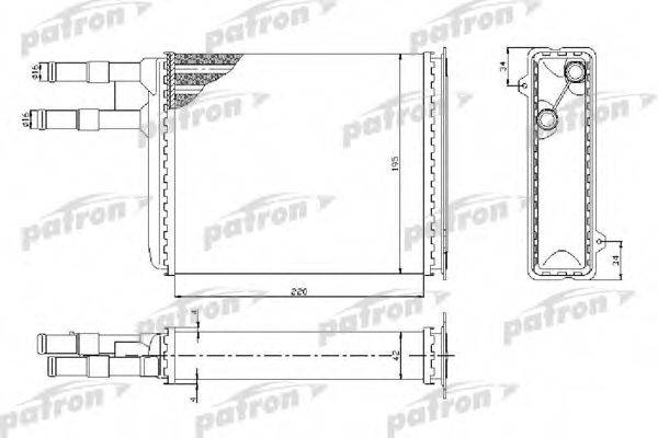 PATRON PRS2081 Теплообменник, отопление салона
