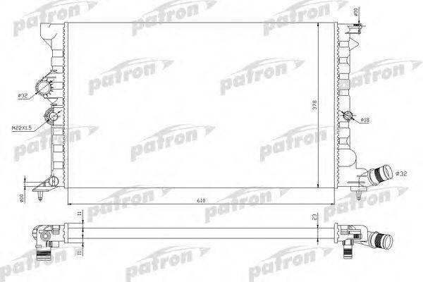 PATRON PRS3040 Радиатор, охлаждение двигателя
