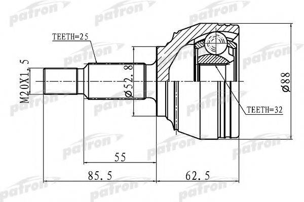 PATRON PCV1650 Приводной вал