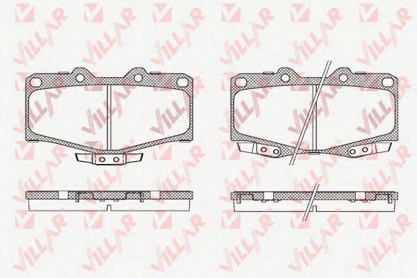 VILLAR 6260058 Комплект тормозных колодок, дисковый тормоз