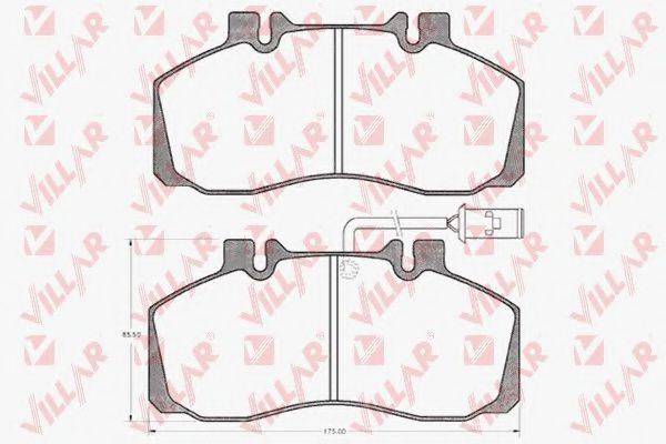 VILLAR 6260474 Комплект тормозных колодок, дисковый тормоз