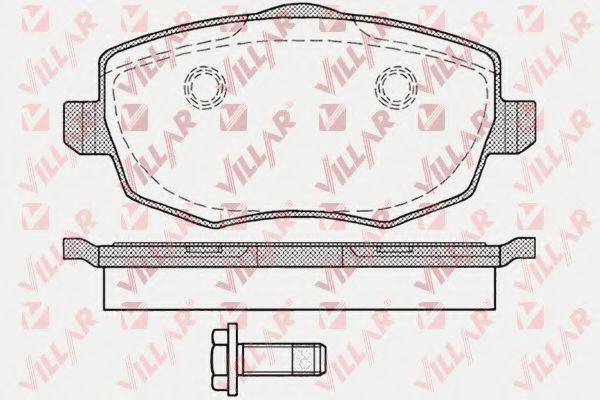 VILLAR 6261223 Комплект тормозных колодок, дисковый тормоз