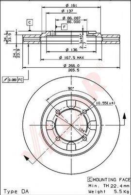 VILLAR 6281181 Тормозной диск