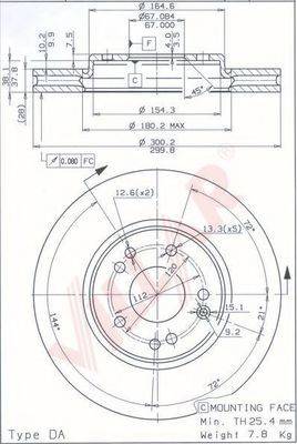 VILLAR 6281193 Тормозной диск