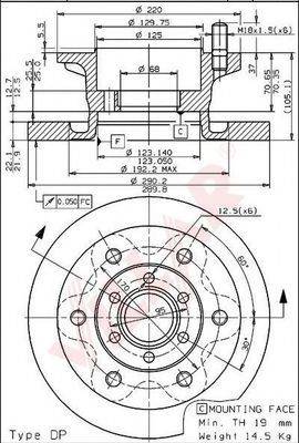 VILLAR 6281518 Тормозной диск