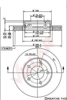 VILLAR 6281530 Тормозной диск