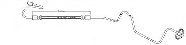 MOTAQUIP LVBH1617 Тормозной шланг