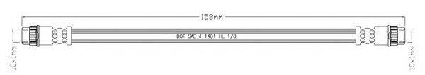 MOTAQUIP LVBH1633 Тормозной шланг