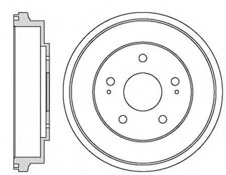 MOTAQUIP VBD43 Тормозной барабан