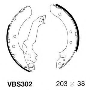 MOTAQUIP VBS302 Комплект тормозных колодок