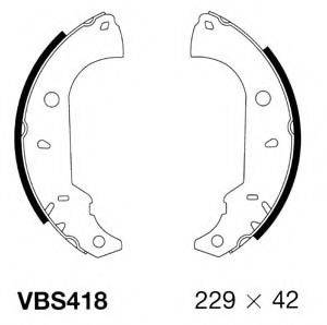 MOTAQUIP VBS418 Комплект тормозных колодок