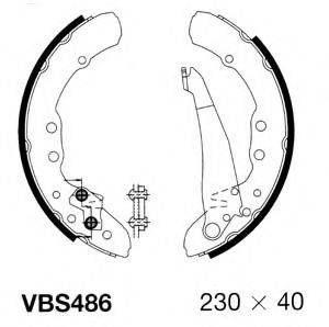 MOTAQUIP VBS486 Комплект тормозных колодок