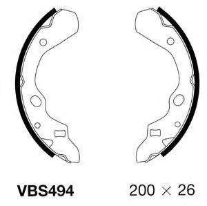 MOTAQUIP VBS494 Комплект тормозных колодок