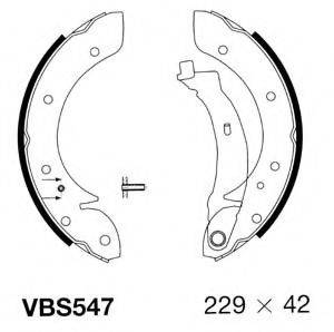 MOTAQUIP VBS547 Комплект тормозных колодок