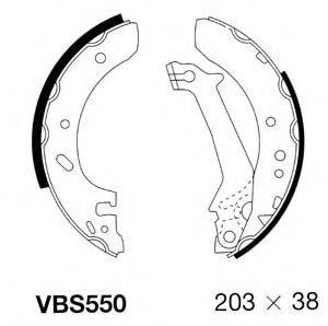 MOTAQUIP VBS550 Комплект тормозных колодок