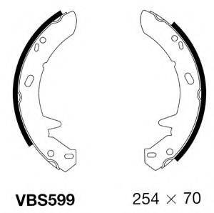 MOTAQUIP VBS599 Комплект тормозных колодок, стояночная тормозная система