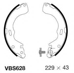 MOTAQUIP VBS628 Комплект тормозных колодок