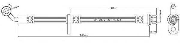 MOTAQUIP VBH1051 Тормозной шланг