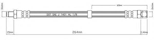 MOTAQUIP VBH1101 Тормозной шланг