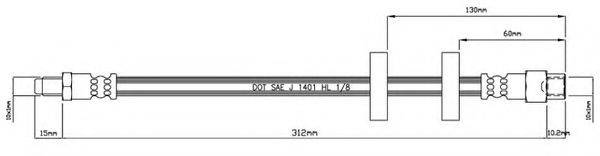 MOTAQUIP VBH487 Тормозной шланг