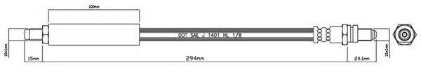 MOTAQUIP VBH910 Тормозной шланг